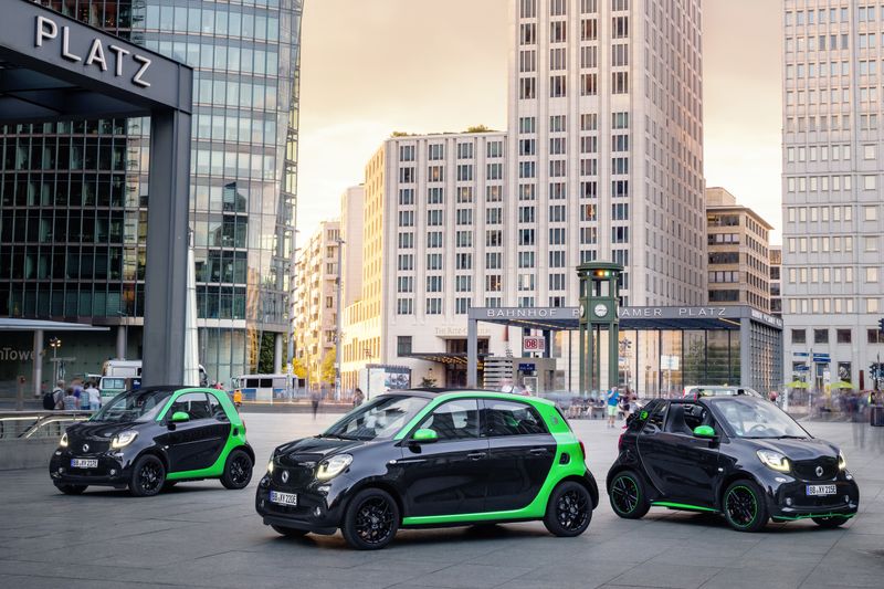 Ab 2017: Smart bietet seine neue Kleinstwagen-Generation ab Anfang 2017 wieder mit Elektro-Antrieb an. (Daimler)