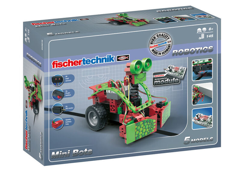 Der Fischertechnik Baukasten Robotics Mini Bots ist für 99,95 Euro im Handel erhältlich. (Bild: Fischertechnik)