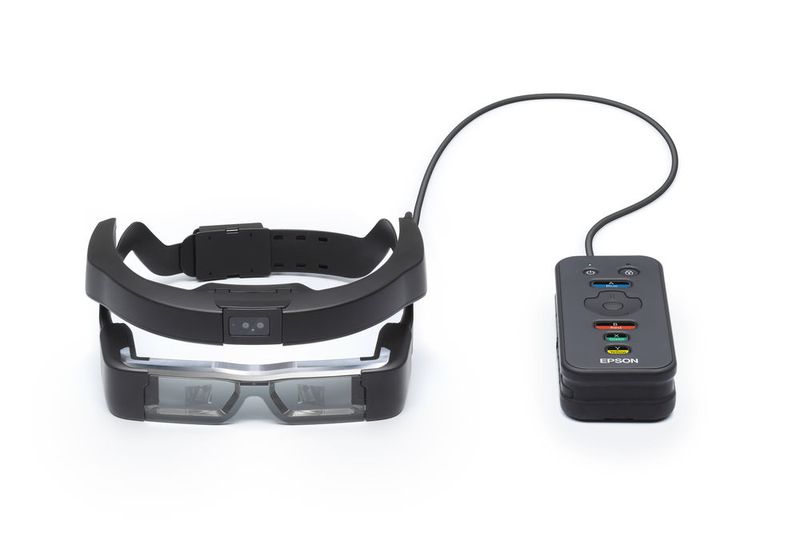 Die professionelle AR-Brille Epson Moverio Pro BT-2000 mit integriertem Android-Rechner. (Bild: Epson)
