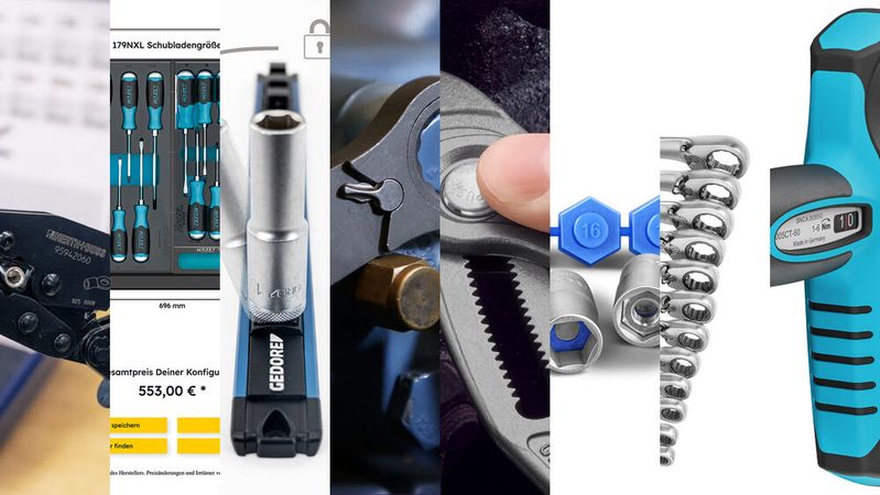Neue Handwerkzeuge für den Werkstattalltag: von präzisen Drehmomentschraubendrehern, neuen Zangen und Nüssen bis zu praktischen Organisationshilfen.(Bild:  Schreiner – VCG)