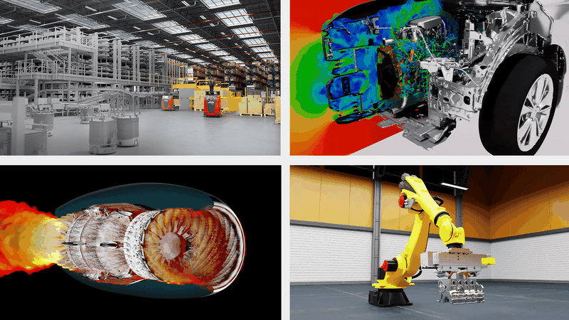 Nvidia Omniverse ist eine Sammlung von Bibliotheken und Microservices für die Entwicklung physischer KI-Anwendungen wie industriellen digitalen Zwillingen und Robotiksimulationen.(Bild:  Nvidia)