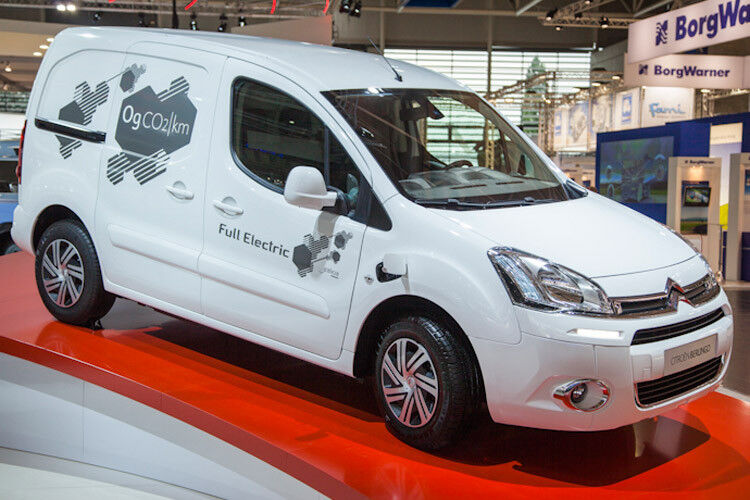 Auf der diesjährigen IAA Nutzfahrzeuge zeigte Citroën den mittels Lithium-Ionen-Akku angetriebenen Berlingo Electrique. Dessen Reichweite soll bei 170 Kilometern liegen. (Foto: Suffner)