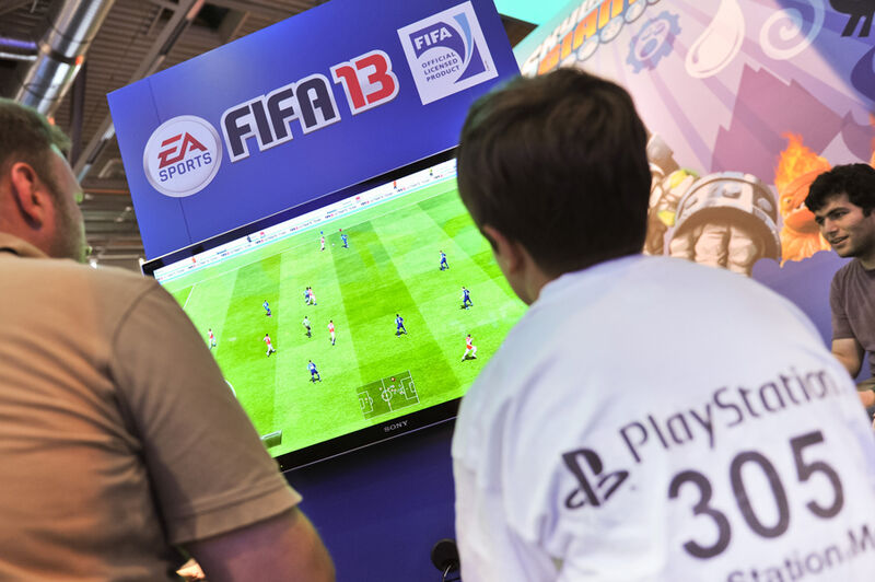 FIFA 13 am Stand Sony, Halle 7 (© Koelnmesse GmbH)