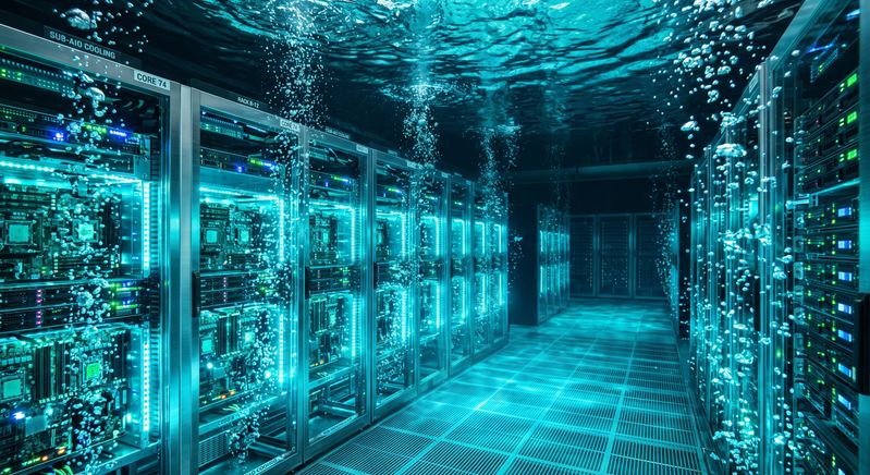A central question in the concept of the underwater data center was how to cool the server cabinets in sealed chambers on the seabed. (Symbol image)(Source:  © moneymoney – stock.adobe.com / AI-generated)