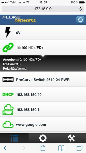 Informationen zur Verbindung mit dem nächstgelegenen Switch. (Donner/VIT)
