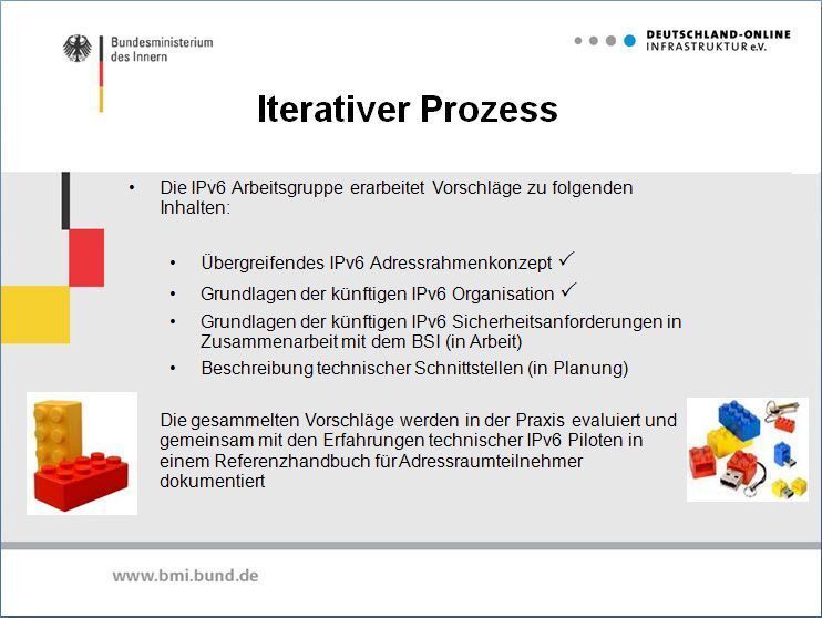 Allerdings erarbeitet das Referat IT 5 Vorschläge zum Umgang mit Ipv6, die sich in einem Handbuch niederschlagen sollen. Um die Sicherheitsaspekte kümmert sich unter anderem das Bundesamt für Sicherheit in der Informationstechnik (BSI). (Archiv: Vogel Business Media)