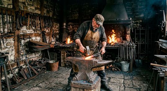 So hat`s vielleicht mal angefangen! Haben Sie gewusst, dass es in Deutschland Familienunternehmen gibt, die schon 400 Jahre am Ball sind und allen Unbilden der Geschichte seitdem getrotzt haben? Wenn nicht, dann lohnt es sich, diesen Beitrag zu lesen ...(Bild:  KI-generiert)