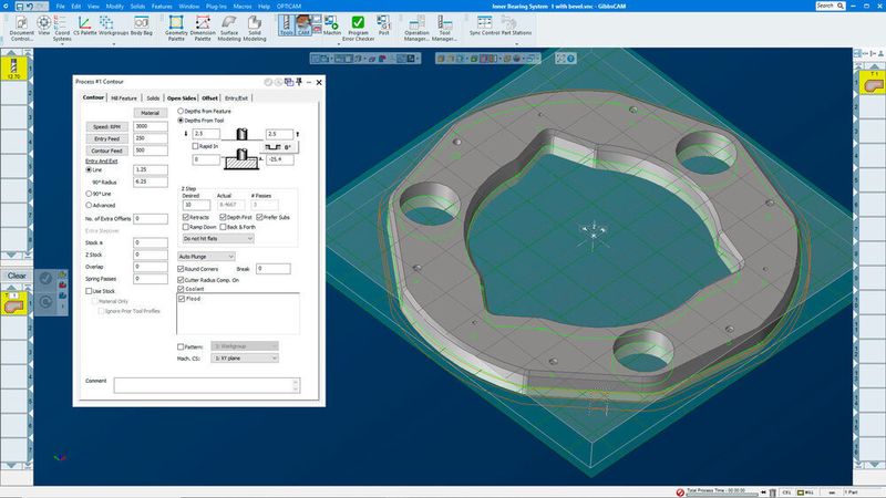Extended control for start / end points of profiling toolpaths. (Cambrio)