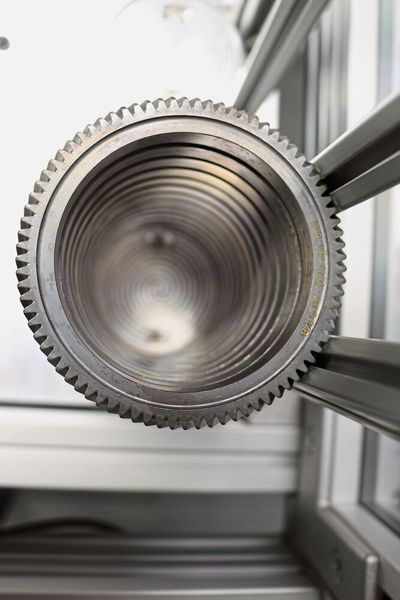 Beispiel eines Zahnrades mit Lasermarkierung. (Fruitcore)