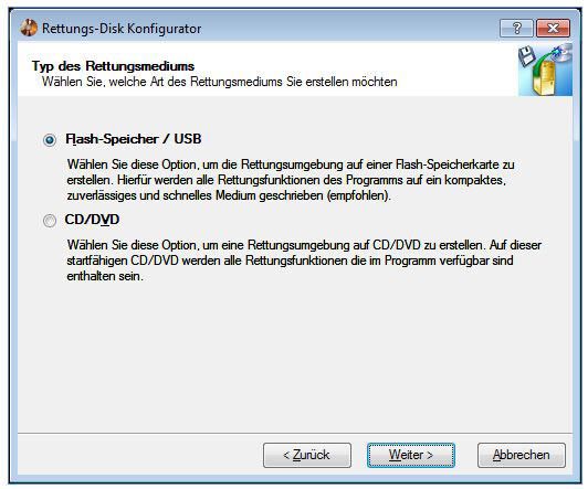 Rettungsdisks lassen sich mit dem Festplatten Manager unkompliziert erstellen. (Paragon)