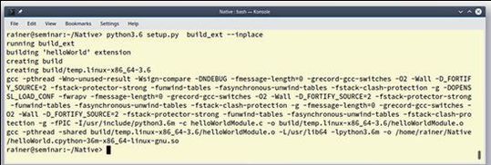 Bild 2: Bauen des Pakets mit disutils.(Bild:  Rainer Grimm)