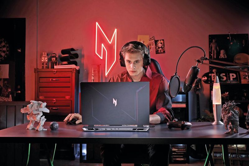 Neue Gaming-Notebooks stellt Acer ebenfalls auf der CES vor. Die Nitro-Modelle sind nun mit Nvidia-Geforce-RTX-GPUs der 4000er-Serie ausgerüstet. (Bild: Acer)