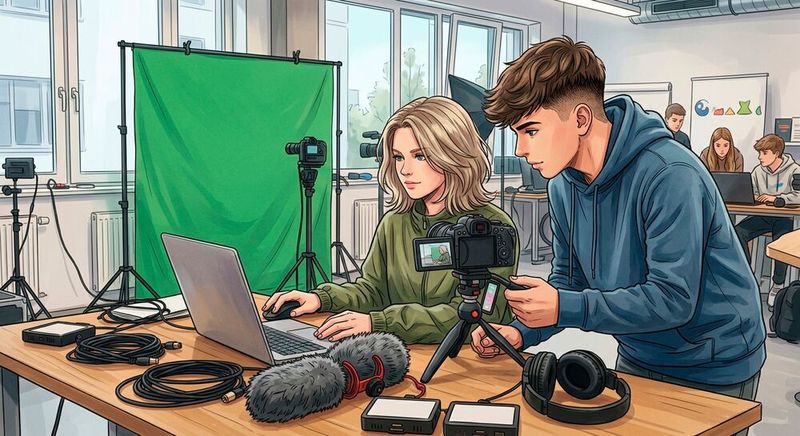 Im Rahmen des FSJ Digital arbeiten die Jugendlichen an eigenen Projekten, sie können digitale und medienpädagogische Kompetenzen erwerben und sich auch beruflich orientieren.(Bild:  Gemini / KI-generiert)
