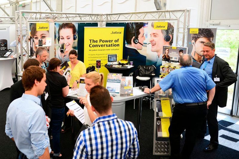 Reges Treiben herrschte am Jabra-Stand. (Herweck)