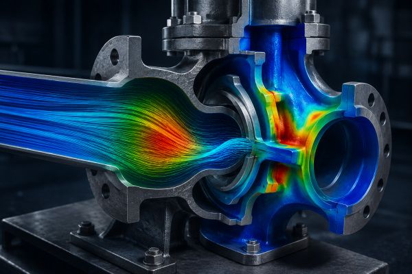 Pressure fluctuations and flow forces directly influence the mechanical behavior of technical systems. Multiphysics analyses reveal critical interactions already in the early development stages.(Source:  Merkle CAE Solutions)