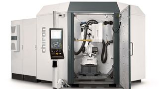 Der AM Cube: »Easy to use«- 3D-Metalldrucker der CHIRON Group für das Fertigen größerer und komplexer Bauteile, für Beschichten, Reparatur, 3D-Druck. (Chiron Group)