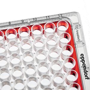 Abb. 1: Die Eppendorf-96-Well-Zellkulturplatte, Fülloptionen: A) äußerer Graben mit Flüssigkeit gefüllt, um  die äußeren Wells zu isolieren ...