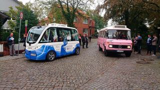 Seit Spätsommer 2019 ist der elektrisch betriebene Kleinbus bereits in Lauenburg im Einsatz, Anfang Oktober hat der Test mit Fahrgästen begonnen. (Tüv-Nord)