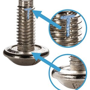 Der Clou mit Zusatzfunktionen: Die metrische Schraube verfügt über drei Nuten im Bereich der erste vier Gewindegänge, hinzu kommt die Ringschneide unter Kopf. (Bild: b&m)