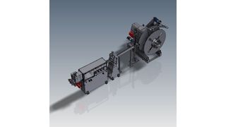 Die Verlegehaspel verfügt über eine schwere Servo-Verfahrachse über Kugelrollspindel mit intelligenter Steuerungstechnik. (Bild: GSW Schwabe)