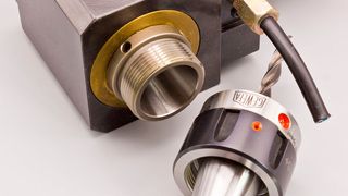 The Gewefa M96+ER hydraulic chuck with an external thread connection which now permits connection to all driven tools with ER spindles.  (Gewefa)