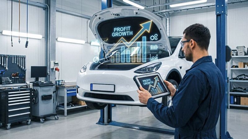 Zulieferer mit relevanter Aftermarket-Präsenz erzielen signifikant höhere EBIT- und Cash-Conversion-Raten als rein erstausrüstungsgetriebene Unternehmen.(Bild:  KI-generiert)