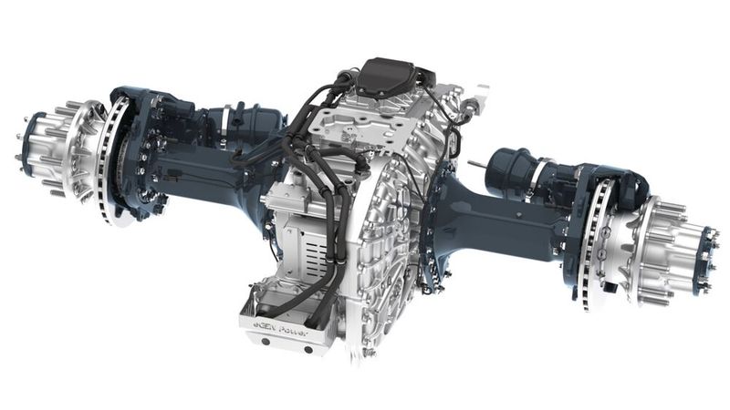 E-Gen-Power enthält vollintegrierte Elektromotoren, ein Mehrganggetriebe, Ölkühler und Pumpen.  (Bild: Allison Transmission)