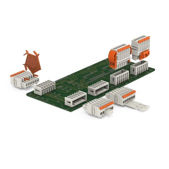 Erhältlich für den MCS Mini mit Hebeln sind jetzt Kodiernasen, Verriegelungen, Zugentlastungsplatten und Brücker. (Bild:  Wago)