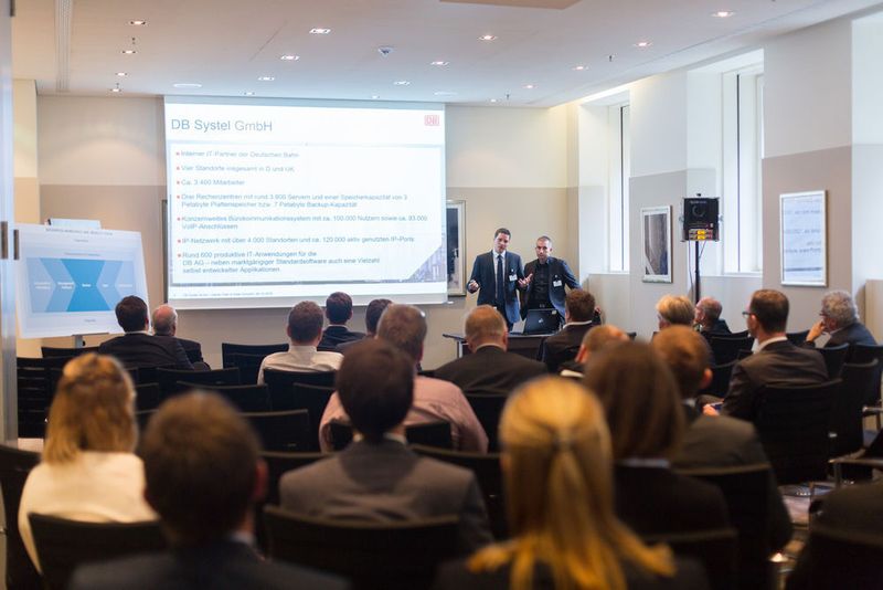 »Der Wandel des mobilen Arbeitsplatzes bei der DB AG«: Ein Erfahrungsbericht von Daniel Flath, DB Systel und Peter Schmitt, Centracon. (www.bergemann-fotografie.de)