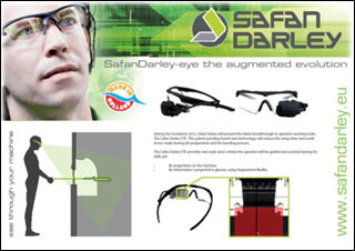 Mehr als nur eine Schutzbrille: Das Safan Darley Eye mit augmented reality bietet dem Benutzer beim Abkanten zusätzliche Informationen und verhilft der Safan BV zum Sieg in der Kategorie Umformen/Abkanten. (Safan)