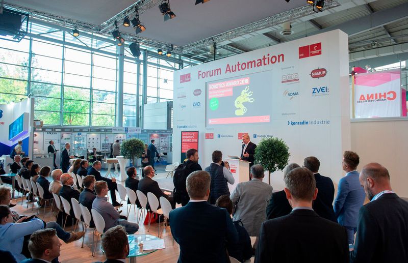 Der Preis für angewandte Roboterlösungen: Bereits zum achten Mal verleiht die Hannover Messe gemeinsam mit dem Industrieanzeiger und der Robotation Academy den ROBOTICS AWARD. (Bild: Deutsche Messe)