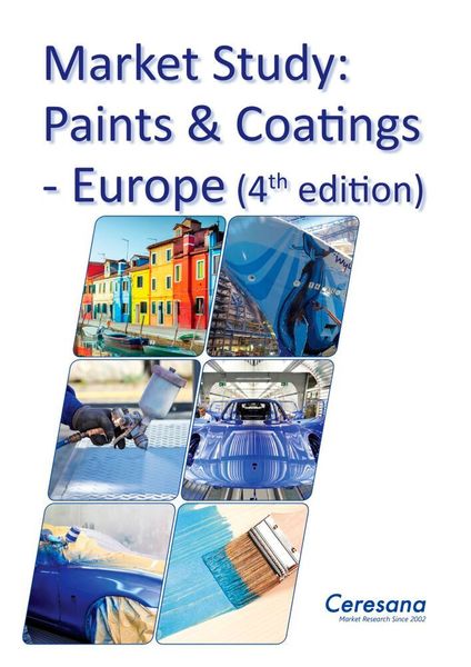 Ceresana predicts that in 2027, around 58 % of all paints and coatings will be used in the construction industry. (Ceresana)
