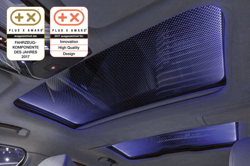 Ambientebeleuchtung im Dach erhält Plus X Award als Fahrzeugkomponente des Jahres (Webasto)