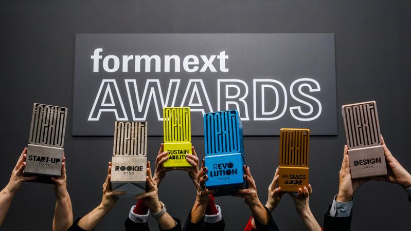 Die Finalisten der Formnext Awards 2026 stehen fest.(Bild:  Mesago Messe Frankfurt/Marc Jacquemin)