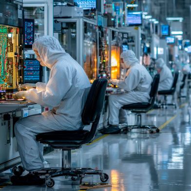 In the field of semiconductor manufacturing, which is experiencing a new demand boom thanks to artificial intelligence, space manufacturing could become crucial in the future. (Image: ©Dusit - stock.adobe.com / AI-generated)