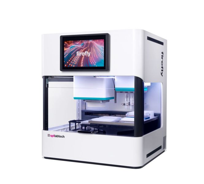 Samples can be pipetted, dispensed, incubated and shaken in the liquid handling device. (Source: SPT Labtech)