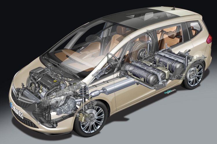 Vom einstigen Marktführer in Sachen Erdgasautos ist bei Opel nicht mehr viel geblieben. Die Rüsselsheimer setzen inzwischen stärker auf den LPG-Antrieb. Der Zafira Tourer soll aber immerhin eine Reichweite von mehr als 500 Kilometern im Erdgasbetrieb haben. (Foto: Opel)