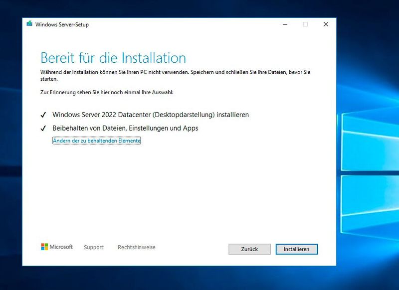 Windows Server 2016/2019 lassen sich direkt zu Windows Server 2022 aktualisieren. Das ist ideal für VMs. (Bild: Joos - Microsoft)