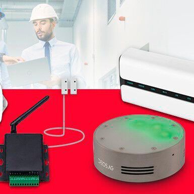 Funkübertragung: LoRaWAN entlastet unter anderem das Facility-Management, zum Beispiel für die Raumklimaüberwachung. (Bild:  Deos)