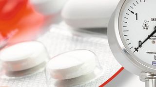 Individuelle Lösungen für die Individualmedizin von morgen: Druckmessgerät mit frontbündiger Plattenfeder (Wika; © nikesidoroff/Fotolia.com)