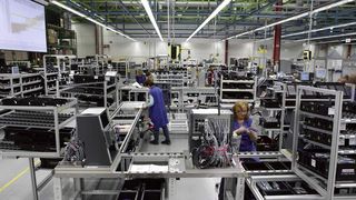 Die Heidelberger Druckmaschinen AG, Marktführer im Bogenoffset, fertigt im Werk Wiesloch elektronische Baugruppen, Schaltschränke und Steuerungssysteme für die Druckmaschinen (Archiv: Vogel Business Media)