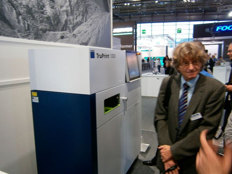 Trumpf präsentierte auf der ersten formnext das wieder erwachte und optimierte Know-how in Sachen additiver Fertigung via Laserstrahlsystemen. (Bild: Königsreuther)