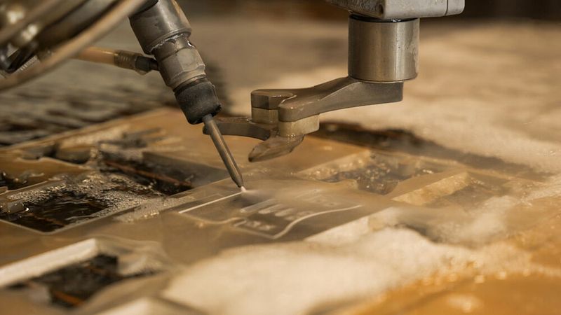 Microstep Europa zeigt auf der Euroblech 2024 live viele Schneidprozesse. Darunter wird auch das Wasserstrahlschneiden per Watercut mit dem neuen 3D-Rotator sein. Premiere feiert in diesem Rahmen der neue 2D-Schneidkopf mit sogenannter ABC-Technik, die eine Konuskompenstaion von ± 5° ermöglicht, wie es heißt. (Bild: Microstep Europa)