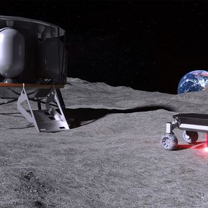 Der Vision ein Stück näher: Moonrise-Technologie im Einsatz auf dem Mond – mit angeschaltetem Laser beim Aufschmelzen von Mondstaub. 