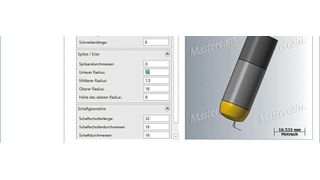 Mastercam 2020 unterstützt neue Werkzeugtypen für das Schlichten mit Kreissegmentfräsern. (Msatercam)