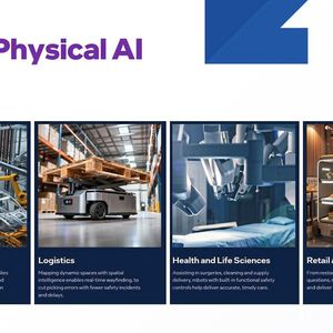 Vielseitige Einsatzszenarien: Physische KI revolutioniert nicht nur die Fertigung durch adaptive Robotik, sondern optimiert auch Logistikwege, assistiert im Operationssaal und automatisiert Prozesse im Einzelhandel.(Bild:  Intel)