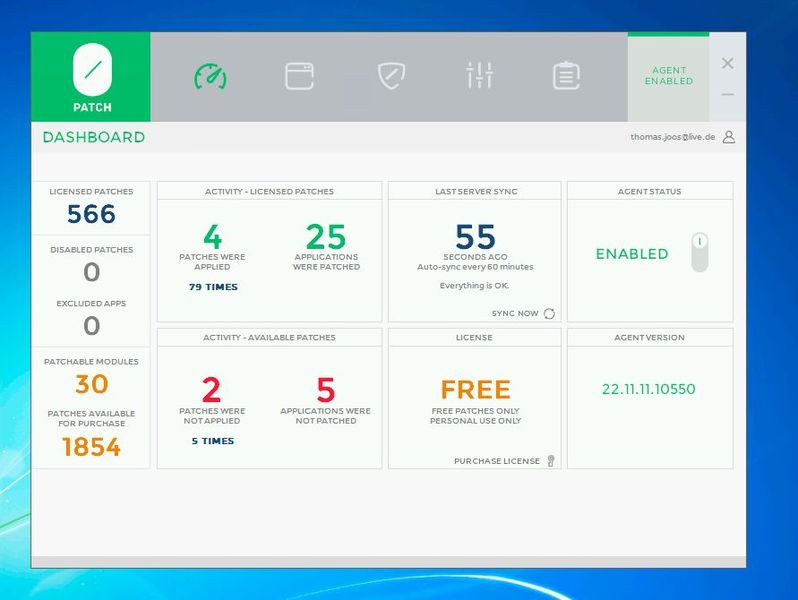 0Patch kann auch Windows 7-PCs mit Micropatches absichern.  (Bild: Microsoft | Joos)