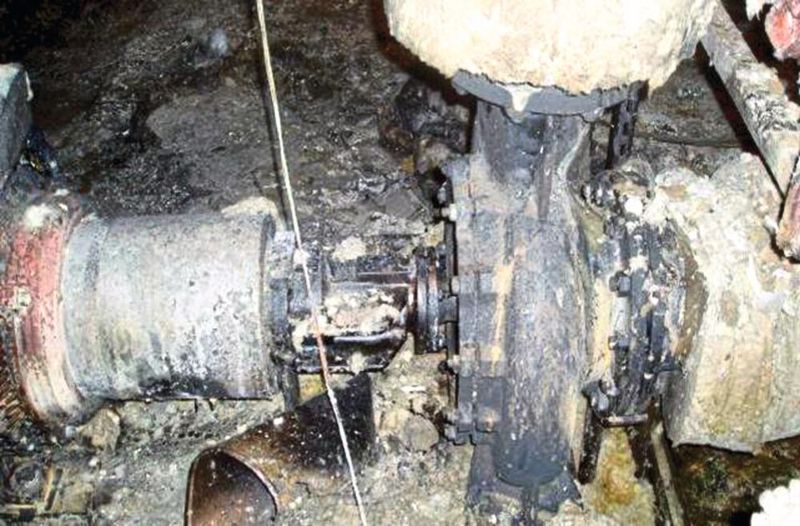 Pumpe nach Brandschaden (Bild: Ness)