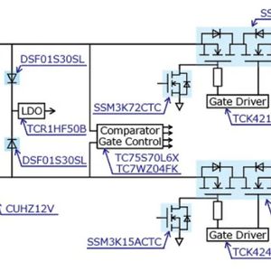 Simple block diagram of power multiplexer circuit(Source:  Toshiba Electronic Devices & Storage Corporation)