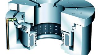 IDAM optimierte den Kraftfluss im Torquemotor so weit, dass keine magnetischen Störkräfte auf den Rundtisch wirken und die Lastpulsation deutlich reduziert wird. (Schaeffler)